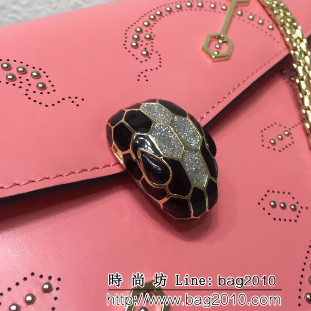 BVLGARI寶格麗 專櫃新品 Serpenti Forever系列 雙層蛇頭包 鏈條單肩斜挎包 B285887 FYD1075